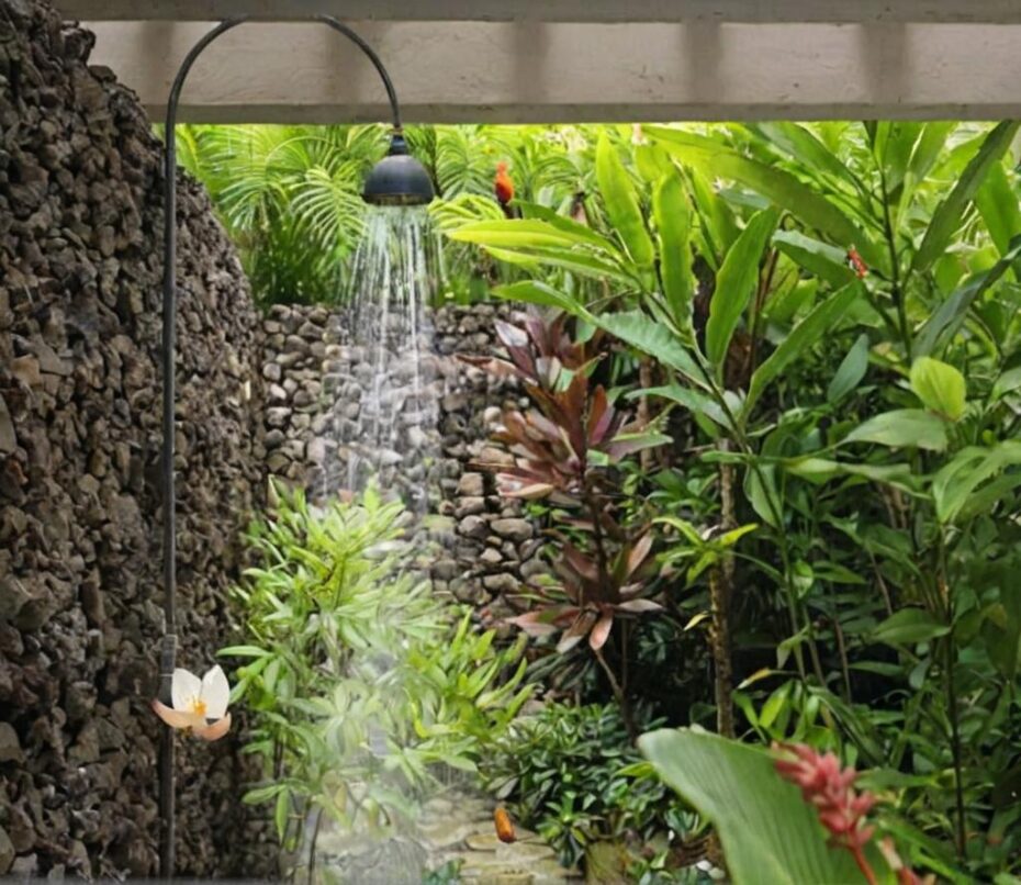 Las mejores plantas para transformar tu ducha de jardín en un paraíso tropical